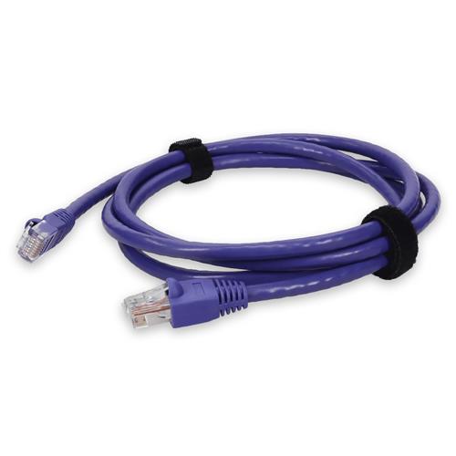 Picture of 7ft Purple CAT 6 PVC Ethernet Cable Snagless Bubble Boot Crossover RJ-45 M/M