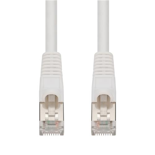 Picture of 7ft White CAT 7 Shielded (S/FTP) PVC Ethernet Cable Snagless Bubble Boot RJ-45 M/M
