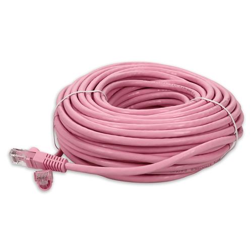 Picture of 98ft Pink CAT 6 PVC Ethernet Cable Snagless Bubble Boot RJ-45 M/M