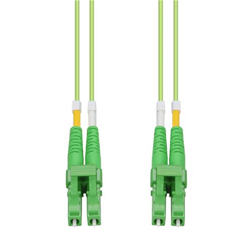 Picture of 0.5m ALC to ALC Lime Green OM5 Duplex OFNR (Riser-Rated) Fiber Patch Cable