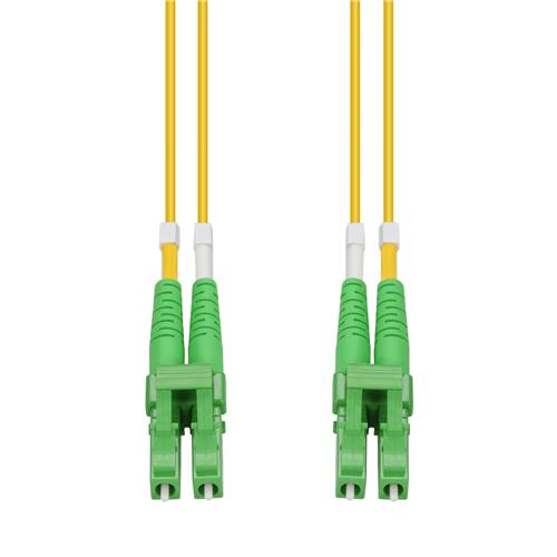 Picture of 0.5m ALC to ALC Yellow OS2 Duplex OFNP (Plenum-Rated) SMF Fiber Patch Cable