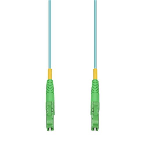 Picture of 0.5m ALC to ALC Aqua OM4 Simplex OFNP (Plenum-Rated) Fiber Patch Cable