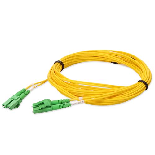 Picture of 10m ALC to ALC Yellow OS2 Duplex Microboot, Snagless OFNR (Riser-Rated) SMF Fiber Patch Cable