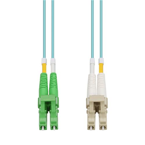Picture of 0.5m ALC to LC Aqua OM4 Duplex OFNP (Plenum-Rated) Fiber Patch Cable