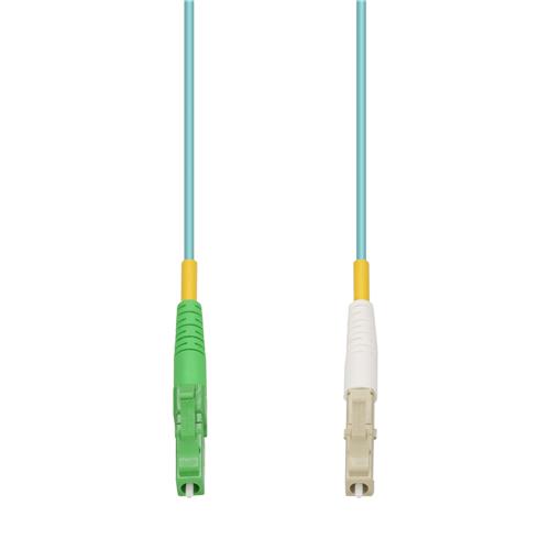 Picture of 0.5m ALC to LC Aqua OM4 Simplex OFNR (Riser-Rated) Fiber Patch Cable