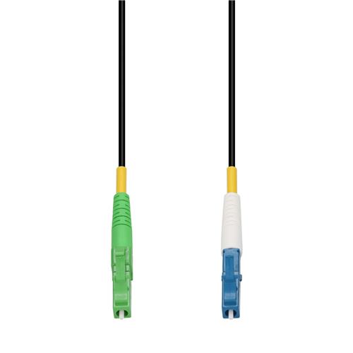 Picture of 15m ALC to LC Black OS2 Simplex OFNR (Riser-Rated) SMF Fiber Outdoor Patch Cable