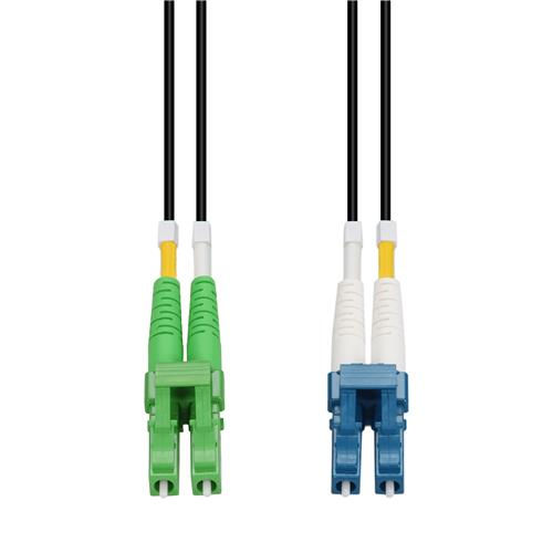 Picture of 20m ALC to LC Black OS2 Simplex OFNR (Riser-Rated) SMF Fiber Outdoor Patch Cable