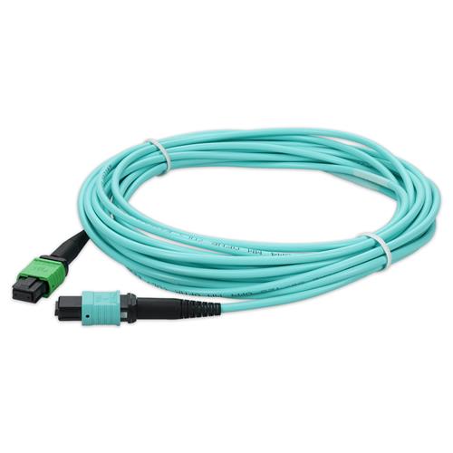 Picture of 3m MPO/APC to MPO/UPC Aqua OM4 LSZH 12-Strand Fiber Patch Cable
