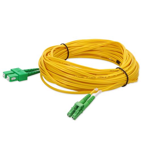 Picture of 20m ASC to ALC (Female) Yellow OS2 Duplex OFNR (Riser-Rated) SMF Fiber Patch Cable