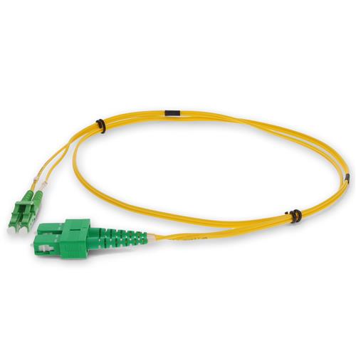 Picture of 2m ASC to ALC Yellow OS2 Duplex OFNR (Riser-Rated) SMF Fiber Patch Cable