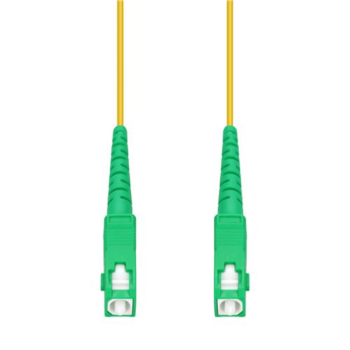 Picture for category 0.3m ASC to ASC Yellow OS2 Simplex OFNR (Riser-Rated) SMF Fiber Patch Cable with Serialized Labeled Ends and 3mm OD Jacket