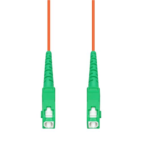 Picture of 0.5m ASC to ASC Orange OM1 Simplex OFNP (Plenum-Rated) MMF Fiber Patch Cable