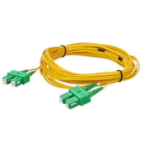 Picture of 1m ASC to ASC Yellow OS2 Duplex Microboot, Snagless OFNR (Riser-Rated) SMF Fiber Patch Cable
