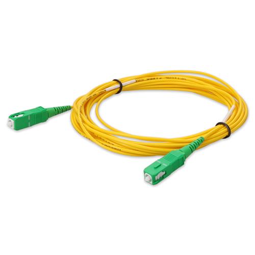 Picture of 4.5m ASC to ASC Yellow OS2 Simplex Microboot, Snagless OFNR (Riser-Rated) SMF Fiber Patch Cable
