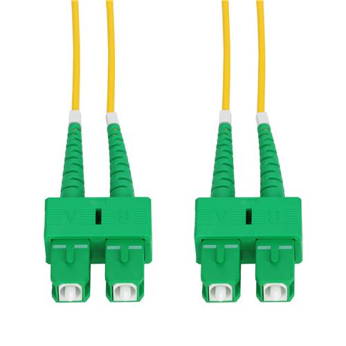 Picture of 6m ASC to ASC Yellow OS2 Duplex Microboot, Snagless OFNR (Riser-Rated) SMF Fiber Patch Cable with Serialized Labeled Ends