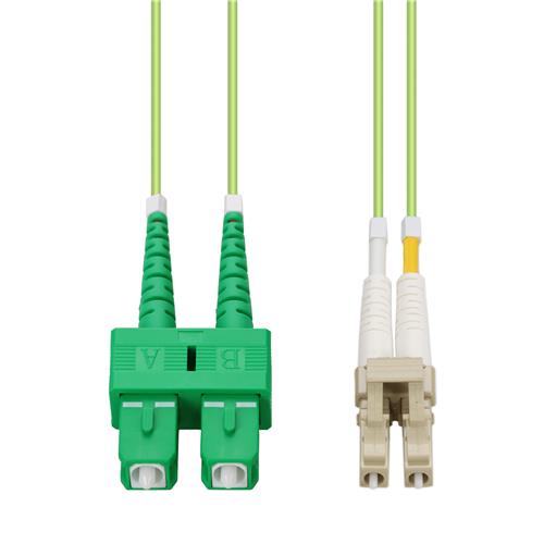 Picture of 0.5m ASC to LC Lime Green OM5 Duplex OFNR (Riser-Rated) Fiber Patch Cable