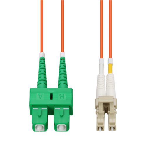 Picture of 0.5m ASC to LC Orange OM1 Duplex OFNP (Plenum-Rated) MMF Fiber Patch Cable