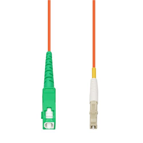 Picture of 0.5m ASC to LC Orange OM1 Simplex OFNP (Plenum-Rated) MMF Fiber Patch Cable