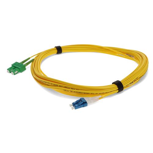 Picture of 30m ASC to LC Yellow OS2 Duplex OFNR (Riser-Rated) SMF Fiber Patch Cable