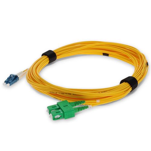 Picture of 2.5m ASC to LC Yellow OS2 Duplex Microboot, Snagless OFNR (Riser-Rated) SMF Fiber Patch Cable