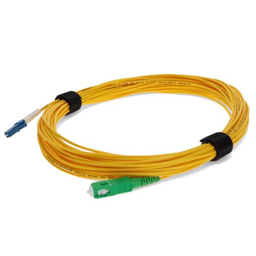 Picture of 20m ASC to LC Yellow OS2 Simplex Microboot, Snagless OFNR (Riser-Rated) SMF Fiber Patch Cable