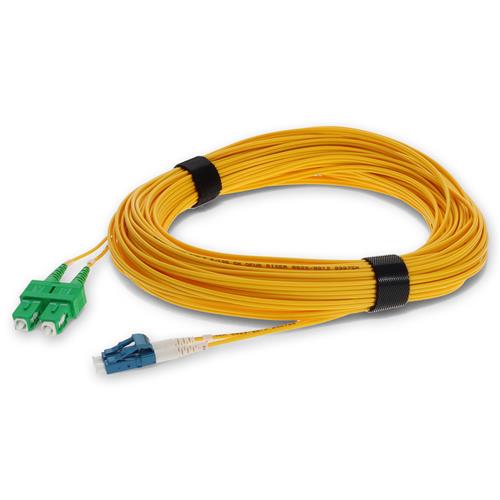 Picture of 21m ASC to LC Yellow OS2 Duplex Microboot, Snagless OFNR (Riser-Rated) SMF Fiber Patch Cable