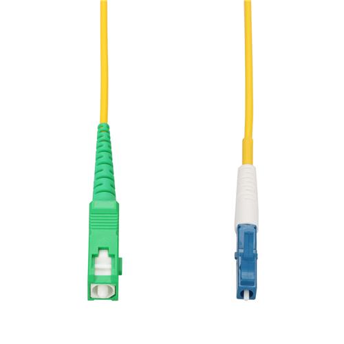 Picture of 30m ASC to LC Yellow OS2 Simplex Microboot, Snagless OFNR (Riser-Rated) SMF Fiber Patch Cable with Serialized Labeled Ends