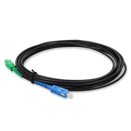 Picture of 1m ASC to SC Black OS2 Simplex OFNR (Riser-Rated) SMF Fiber Outdoor Patch Cable
