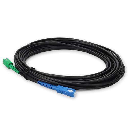 Picture of 50m ASC to SC Black OS2 Simplex OFNR (Riser-Rated) SMF Fiber Outdoor Patch Cable