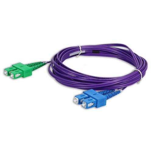 Picture of 5m ASC to SC Purple OS2 Duplex OFNR (Riser-Rated) SMF Fiber Patch Cable