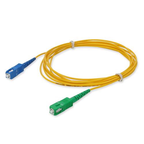 Picture of 5m ASC to SC Yellow OS2 Simplex OFNR (Riser-Rated) SMF Fiber Patch Cable