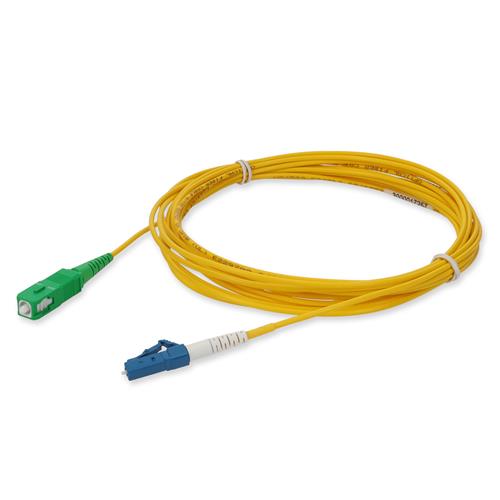 Picture of 10m ASC to SC Yellow OS2 Simplex Microboot, Snagless OFNR (Riser-Rated) SMF Fiber Patch Cable