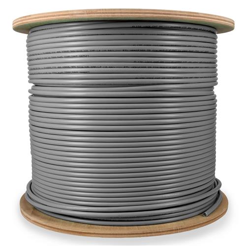 Picture of 1000ft Non-Terminated Gray CAT 6A Shielded Plenum-Rated Bulk Cable