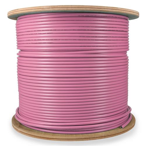 Picture of 1000ft Non-Terminated Pink CAT 6A Shielded Plenum-Rated Bulk Cable