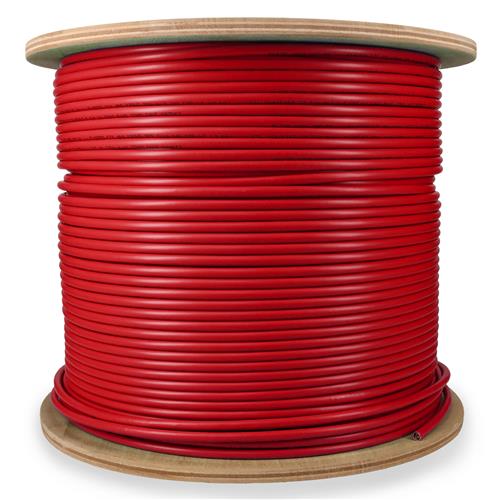 Picture of 1000ft Non-Terminated Red CAT 6A Shielded Plenum-Rated Bulk Cable