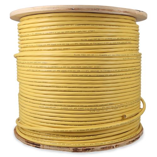 Picture of 1000ft Non-Terminated Yellow CAT 6A PVC Bulk Cable