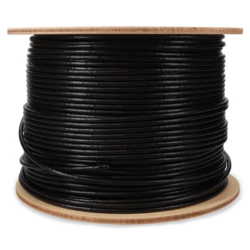 Picture of 1000ft Non-Terminated Black CAT 6 PVC Bulk Cable Outdoor