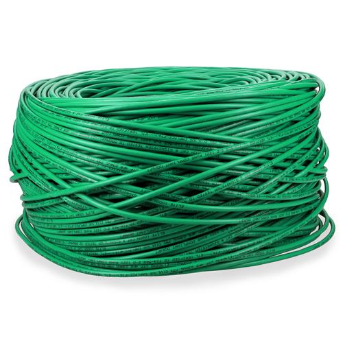 Picture of 1000ft Non-Terminated Green CAT 6 Plenum-Rated Bulk Cable TAA
