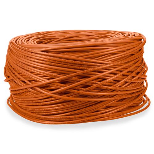 Picture of 1000ft Non-Terminated Orange CAT 6 Plenum-Rated Bulk Cable TAA