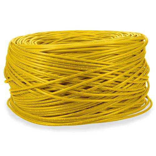 Picture of 1000ft Non-Terminated Yellow CAT 6 Plenum-Rated Bulk Cable TAA