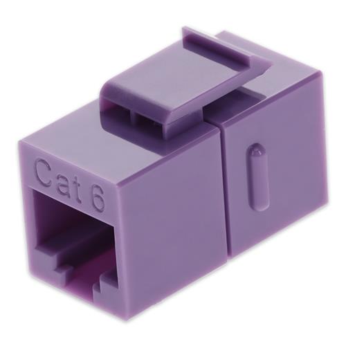 Picture of Cat6 RJ-45 (Female) to RJ-45 (Female) Purple Inline Coupler
