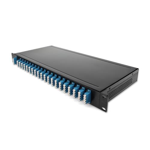 Picture of 40 Channel High Performance DWDM MUX and DEMUX (Duplex), 1U Rack Mount, Channels 21-60, with Monitor Port (2%), LC/UPC Adapters