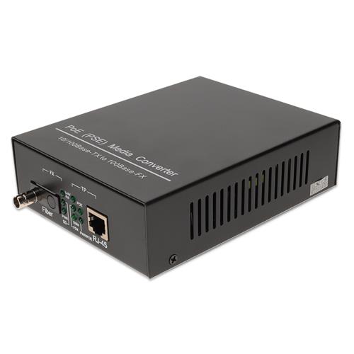 Picture of 10/100Base-TX(RJ-45) to 100Base-BXD(ST) BiDi SMF 1550nm/1310nm 20km POE Media Converter