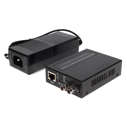 Picture of 10/100Base-TX(RJ-45) to 100Base-LX(ST) SMF 1310nm 20km POE Media Converter
