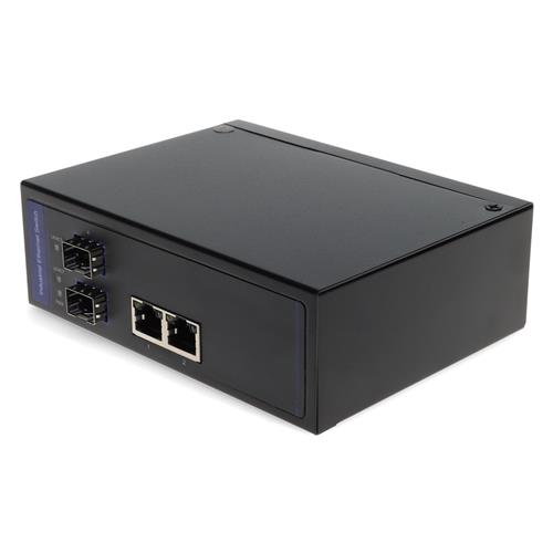 Picture of 10/100/1000Base-TX(RJ-45) x2 to 2 Open SFP Port POE+ (30W) Media Converter