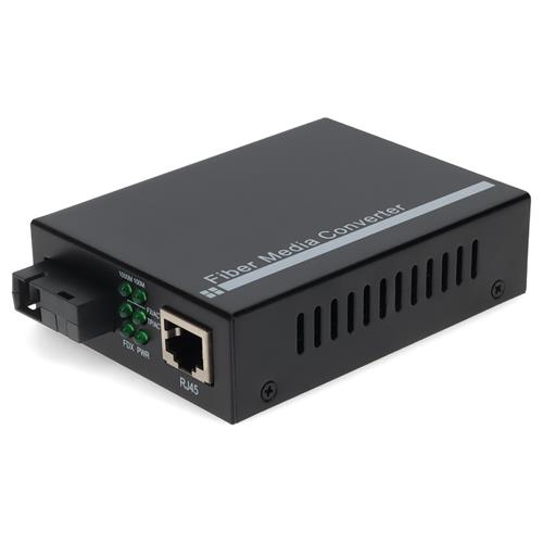 Picture of 10/100/1000Base-TX(RJ-45) to 1000Base-BXU(SC) BiDi SMF 1310nmTX/1550nmRX 20km Media Converter