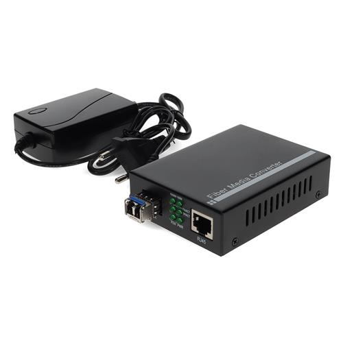 Picture of 10/100/1000Base-TX(RJ-45) to 1000Base-LX(LC) SMF 1310nm 10km Media Converter