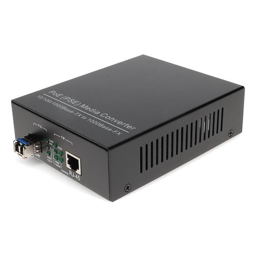 Picture of 10/100/1000Base-TX(RJ-45) to 1000Base-LX(LC) SMF 1310nm 10km POE Media Converter