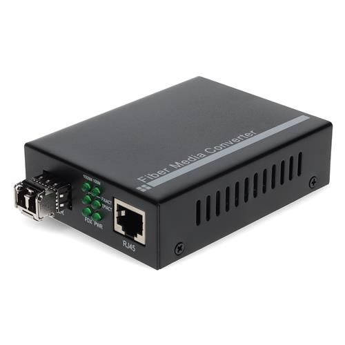 Picture of 10/100/1000Base-TX(RJ-45) to 1000Base-SX(LC) MMF 850nm 550m Mini Media Converter
