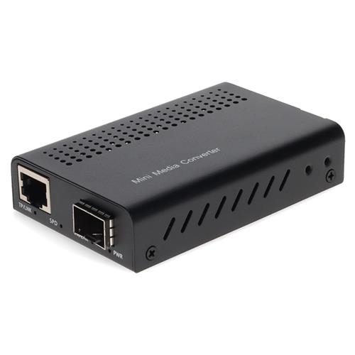 Picture of 100M/1G/2.5G/5G/10GBase-N(RJ-45) to Open SFP+ Port Media Converter